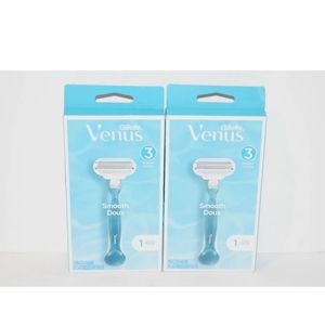 🆕️ 2 Pack - Venus Smooth Women's Razor 3 Blades 1 Handle + 1 Cartridge.…